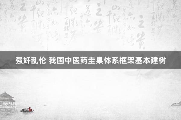 强奸乱伦 我国中医药圭臬体系框架基本建树