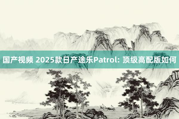 国产视频 2025款日产途乐Patrol: 顶级高配版如何